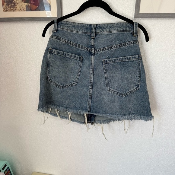 We The Free by Free People women’s size 26 Zip It Up mini denim skirt blue denim - Picture 8 of 9